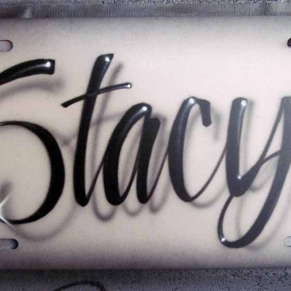 Custom Air Brush Front License Plate Gift Car Accessory Personalized Airbrushed Name Car Tag Customized Accessory