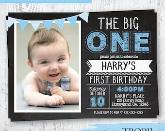 1st birthday invitations boy etsy
