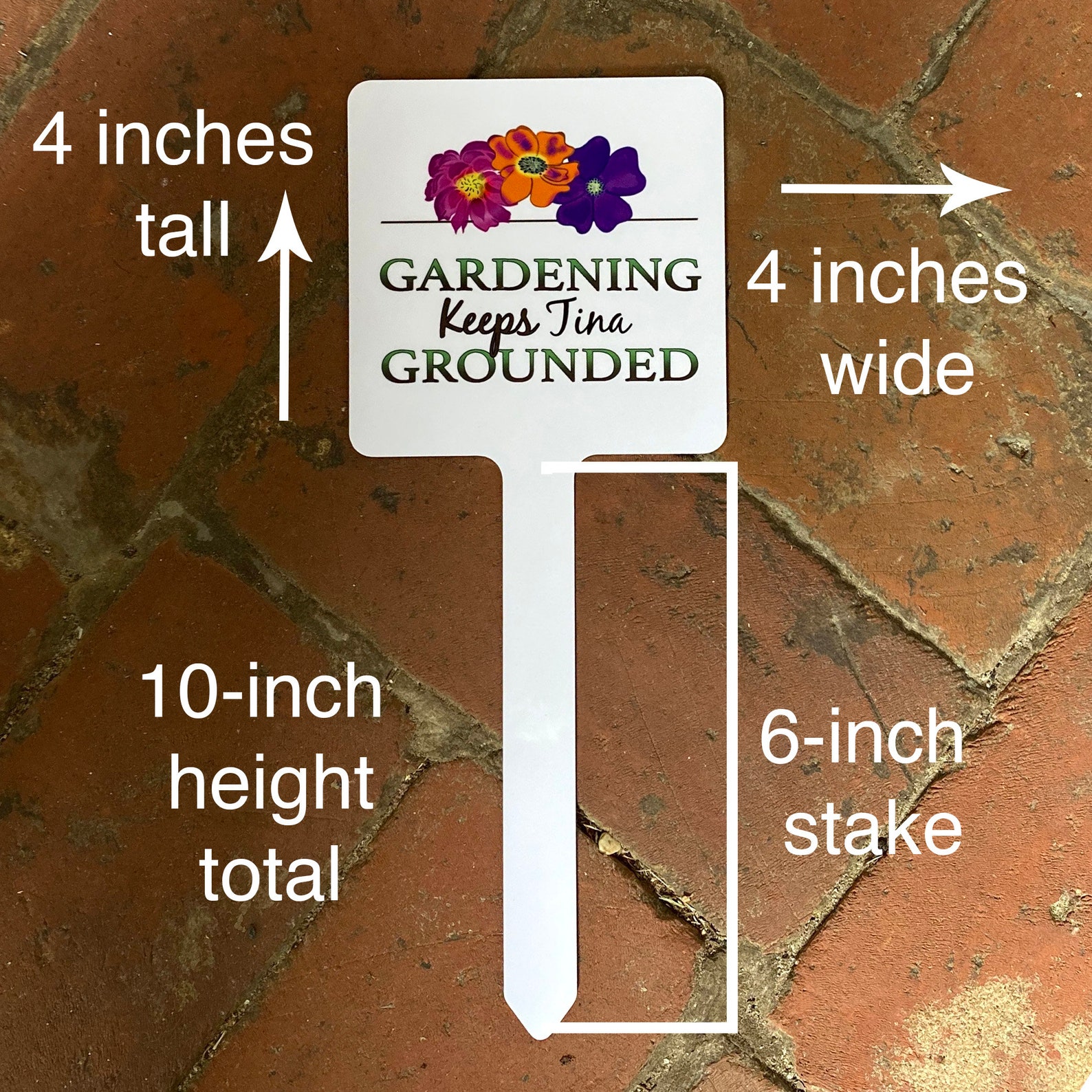 Custom Garden Sign With Stake Personalized Garden Sign Metal Etsy