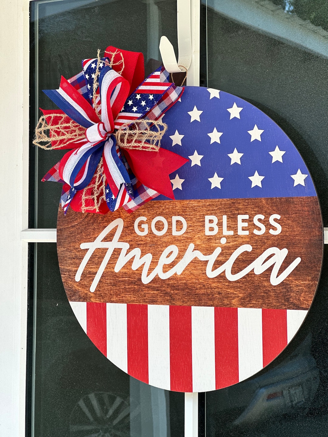 4th of July Door Hanger,patriotic Door Hanger,patriotic Wreath,red