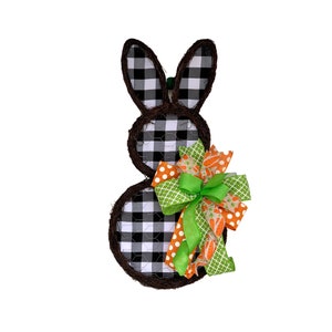Bunny door hanger,Easter door hanger,spring door hanger,bunny grapevine wreath,farmhouse bunny,Easter wall decor,bunny wreath,bunny decor image 1