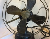 Antique GE Brass Variable Speed Fan Working