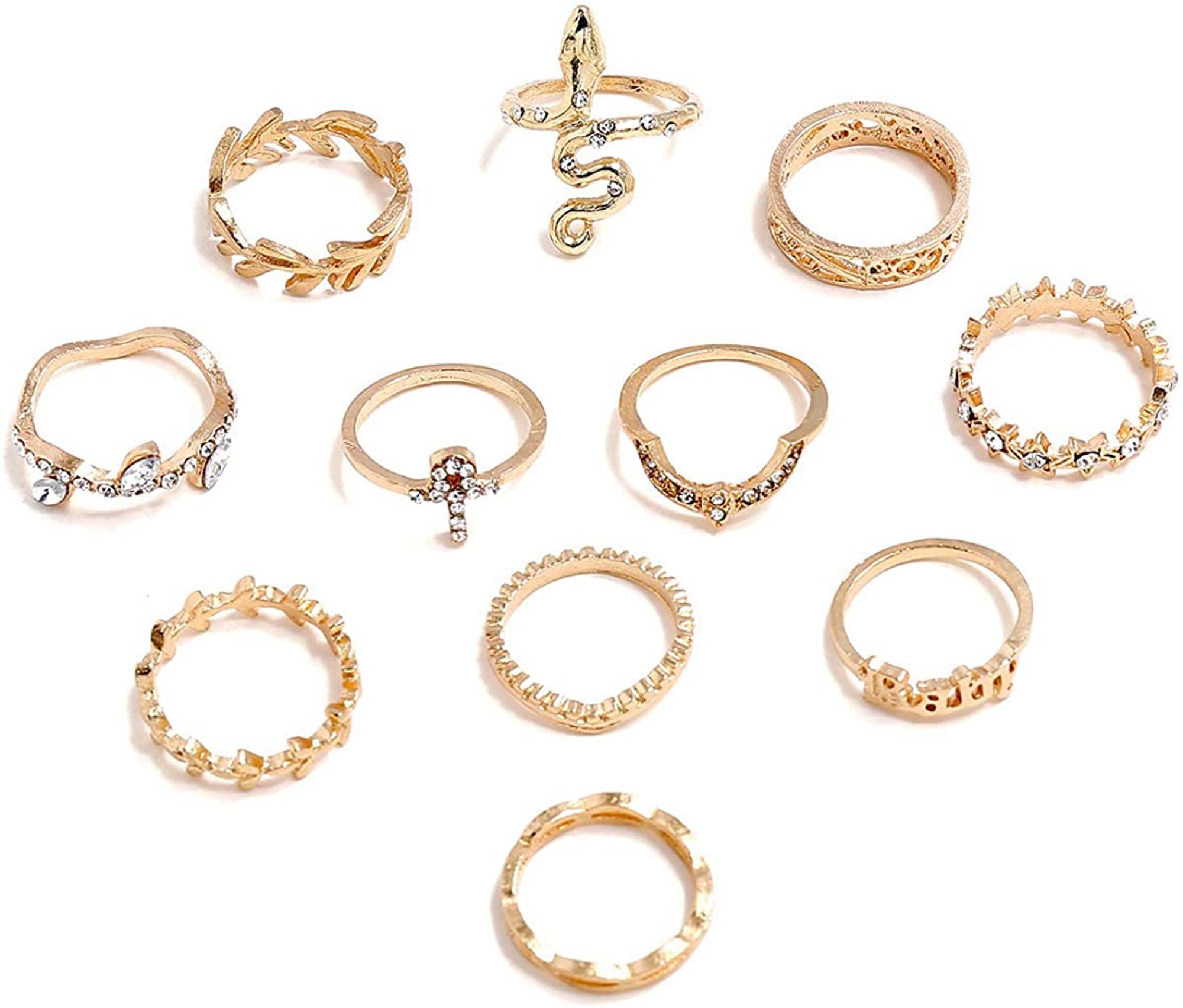 Vintage Gold Snake Boho Ring Set Bohemian Ring Set Bohemian | Etsy