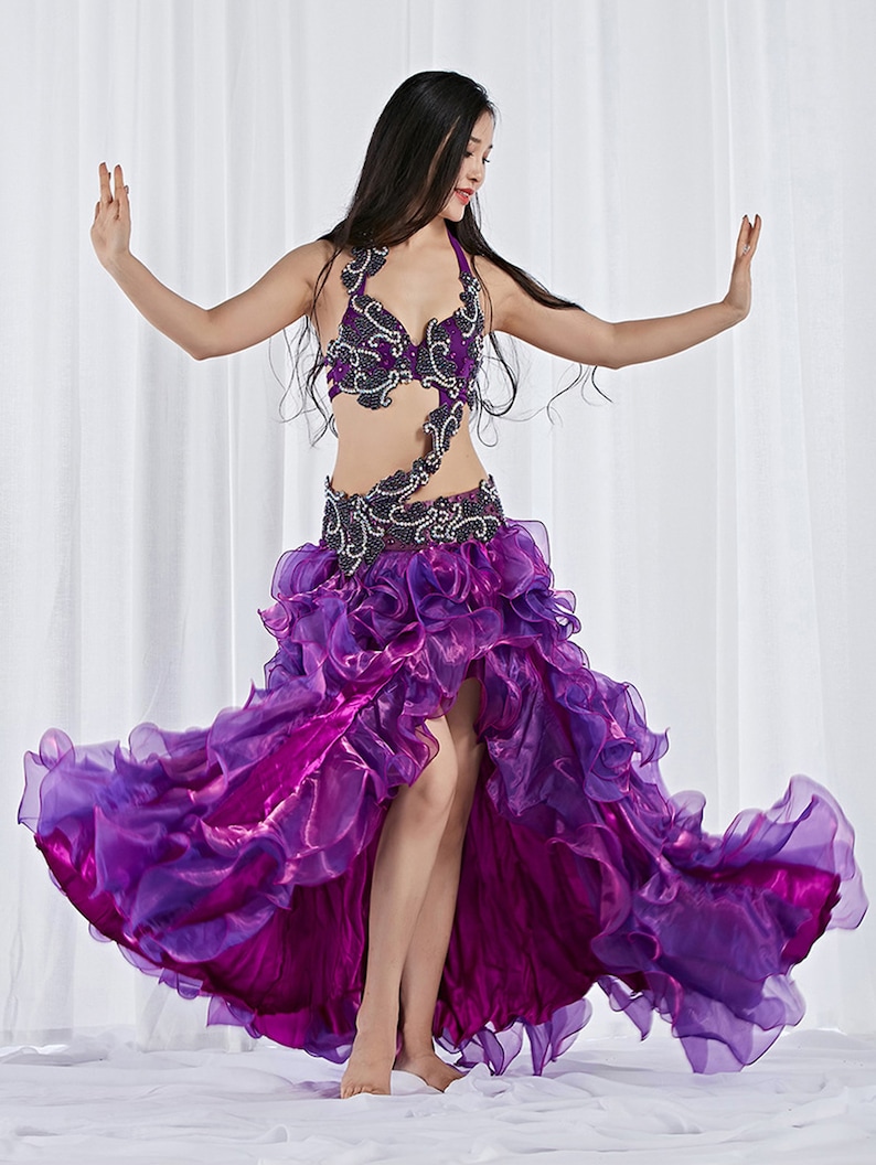 Belly Dance Costume for Women Belly Dancing Skirts Slit Maxi Etsy