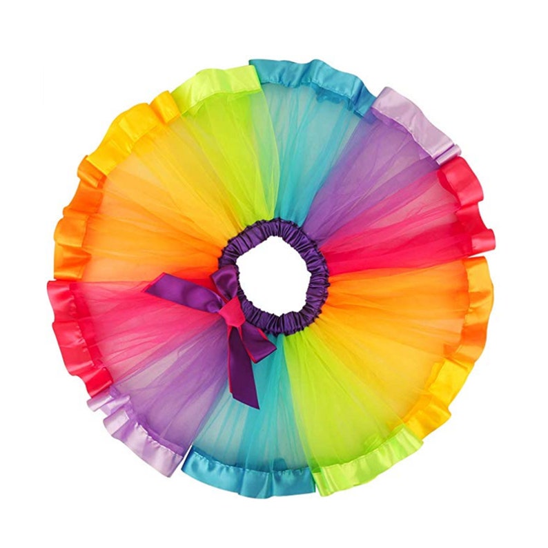 Girls Rainbow Tutu Skirt Multicoloured Kids's Petticoat Etsy