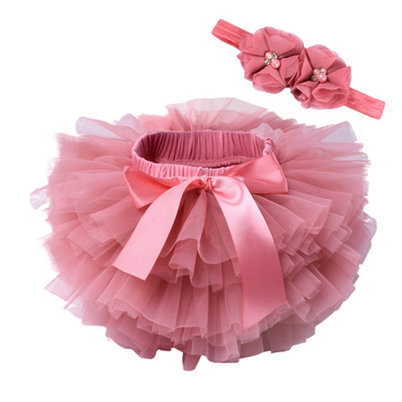 Baby Girls Tutu Skirt Headband Set Toddler Ruffle Tulle Diaper Etsy