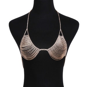 Sexy Bling Crystal Filigree Bikini Bra Jewelry Harness Body | Etsy