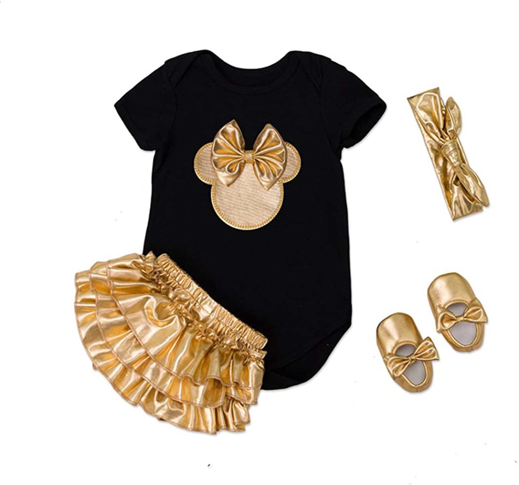 Halloween Costume Gold Romper Set for Baby Girls Baby Girl Etsy