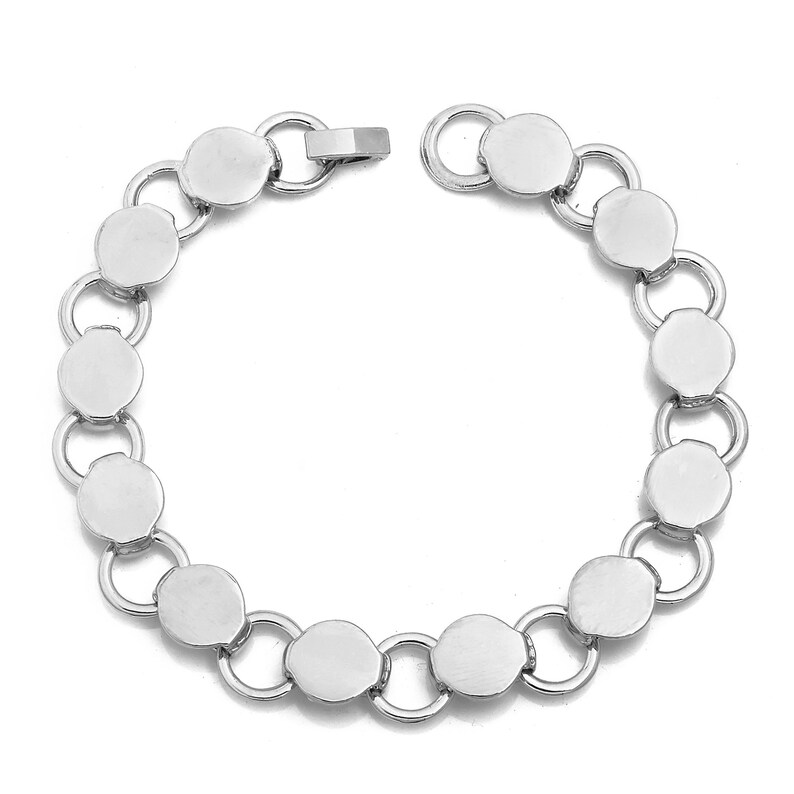 10mm Round Glue Pad Disc Chunky Bracelet Blanks Forms fit 10mm Etsy