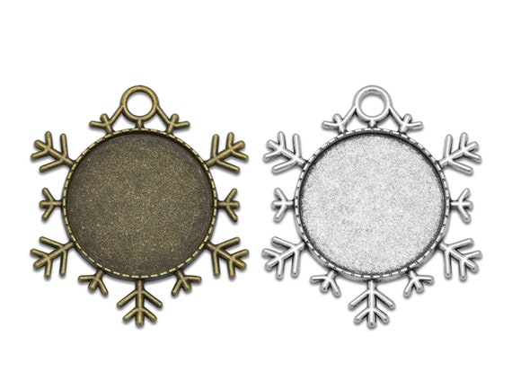 25mm 1 inch 1/" Round Pendant Tray Blank Photo Frame Cameo Cabochon Base 20 M165