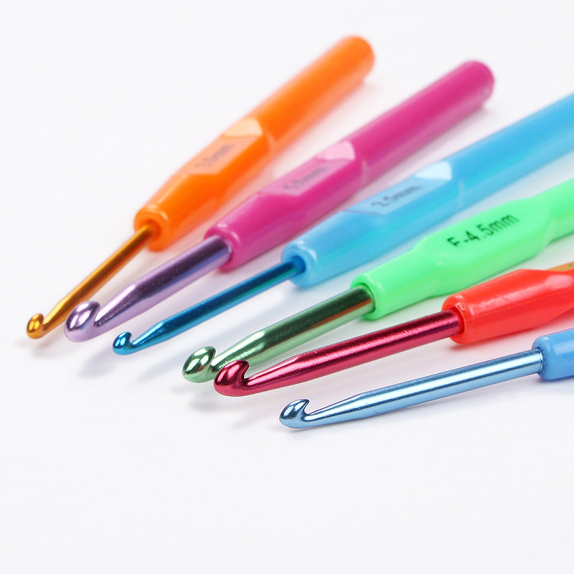 Rubber Handle Crochet Hook Set 2.55.0mm Crochet Hook Set Etsy