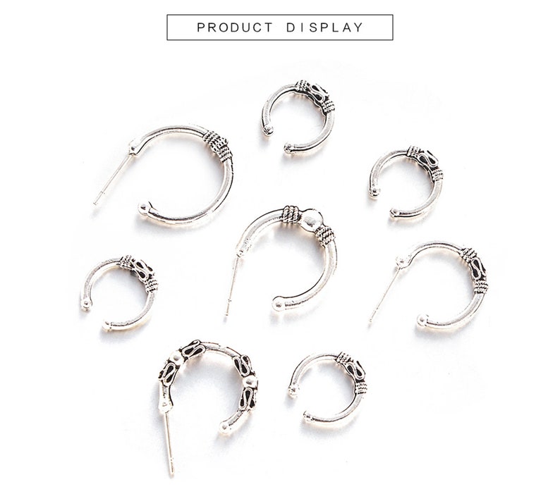 Cartilage Ear Cuff Ear Wrap,Earcuff Earrings 8 Piece Unique Retro C Clip Ear Piercing Bohemian Earrings Set Bohe Earrings Set