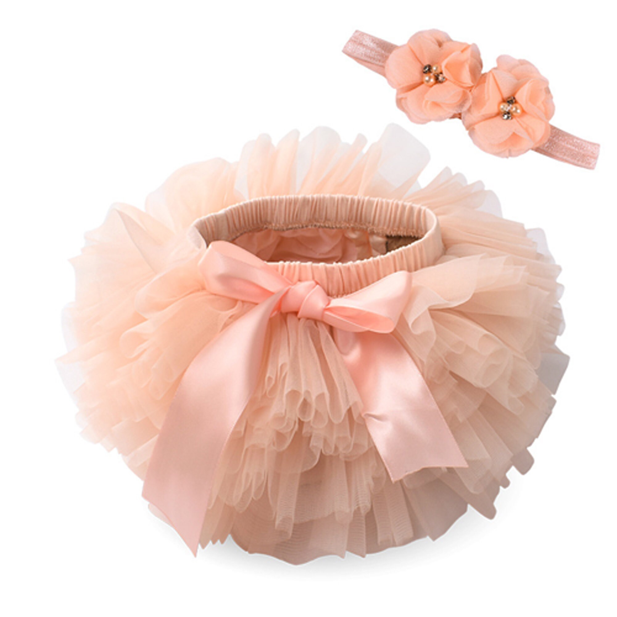Baby Girls Tutu Skirt Headband Set Toddler Ruffle Tulle Diaper Etsy
