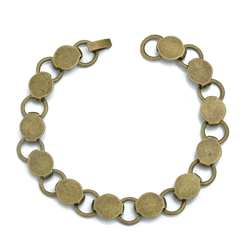 10mm Round Glue Pad Disc Chunky Bracelet Blanks Forms fit 10mm Etsy