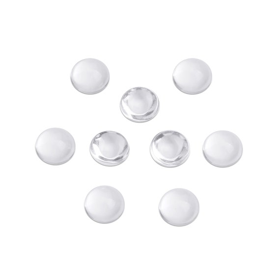 Bead Boutique 10x Cabochon Oval Clear Glass Crystal Dome Tile Flat Back ~ 18x25mm