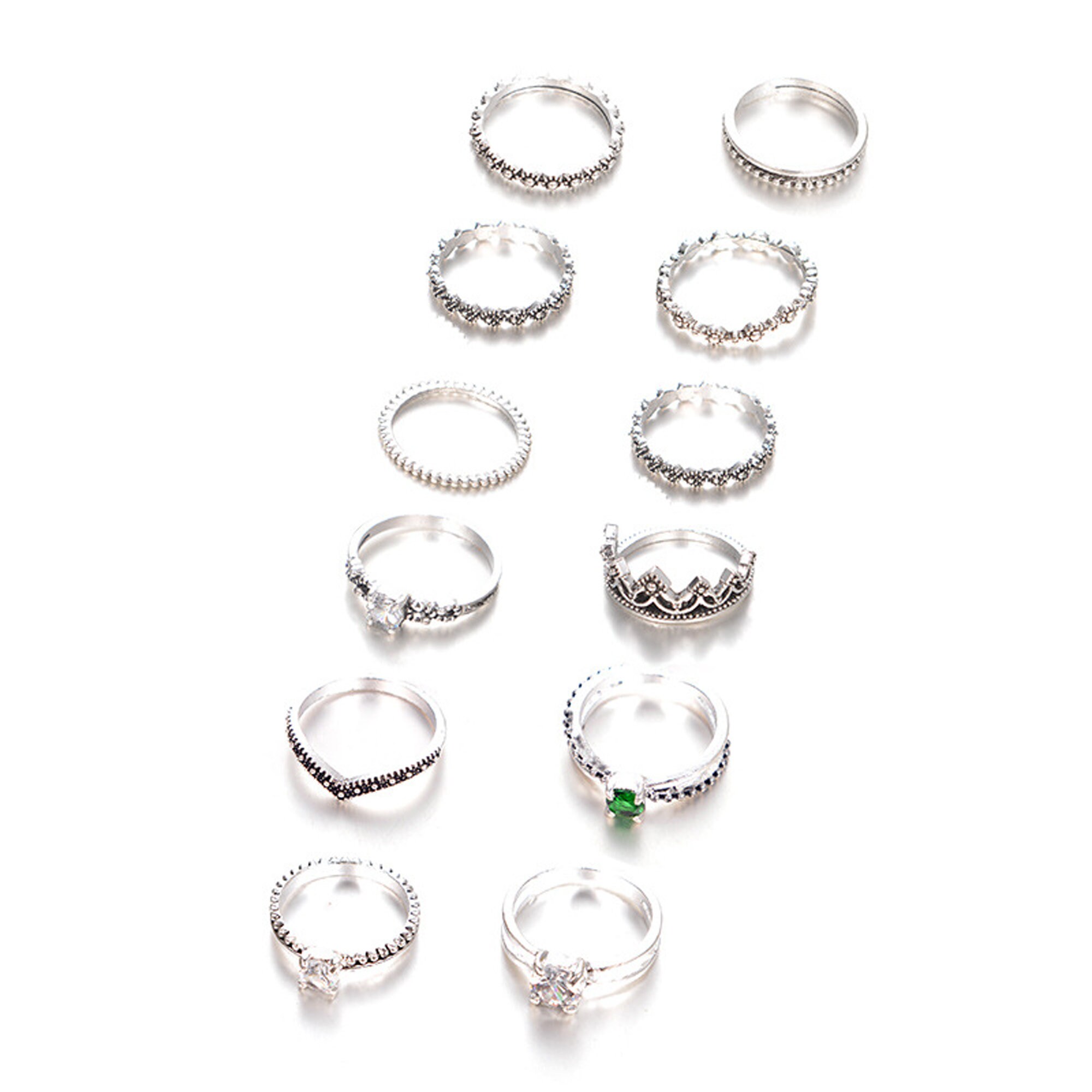 12 Piece Unique Rings Vintage Boho Ring Set Bohemian Ring Set Etsy