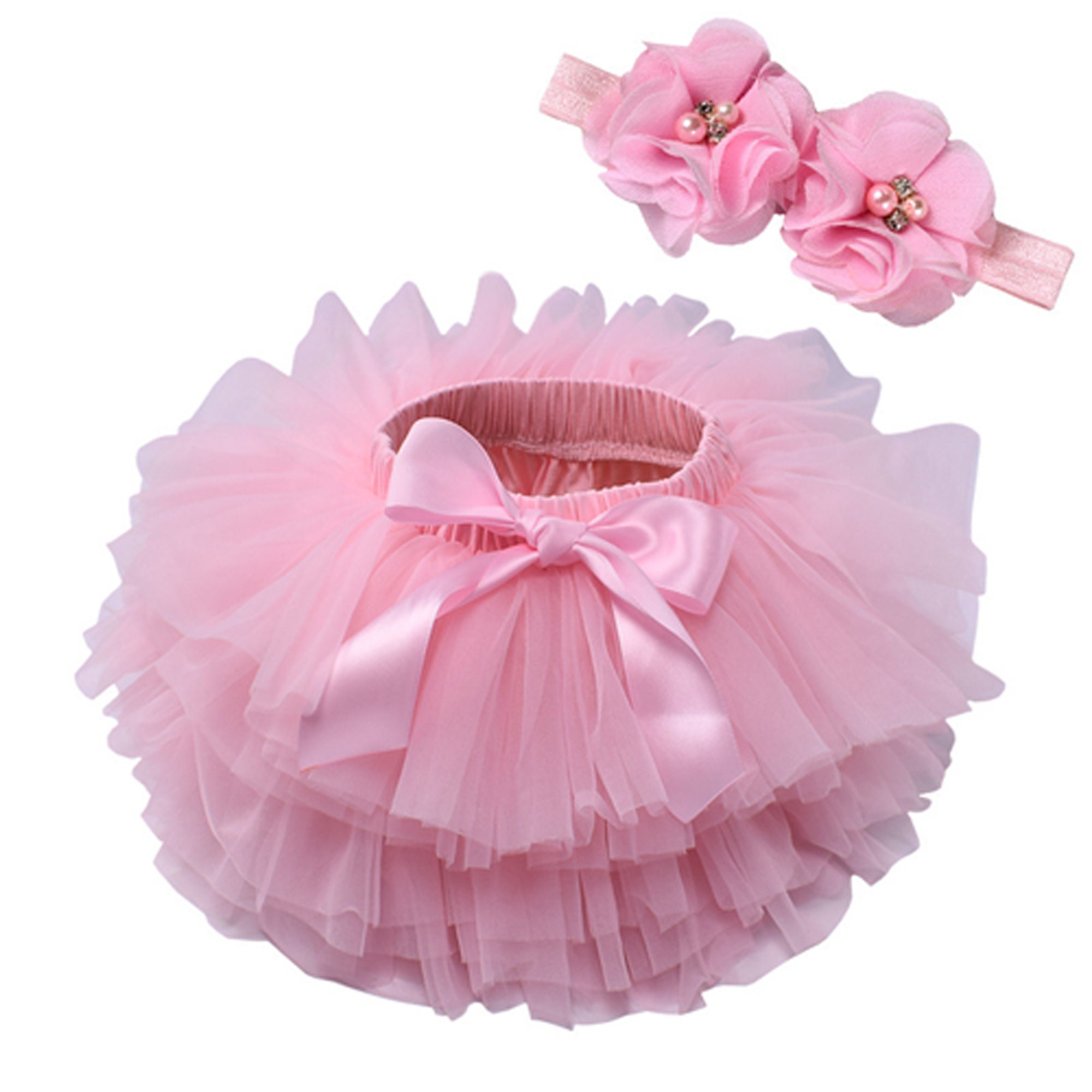 Baby Girls Tutu Skirt Headband Set Toddler Ruffle Tulle Diaper Etsy