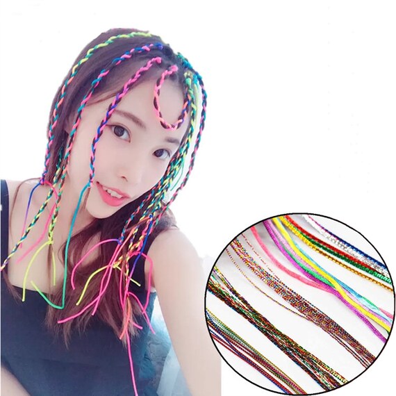 Rainbow Hair Accessories Long Hair Extensions Rainbow Colored Etsy