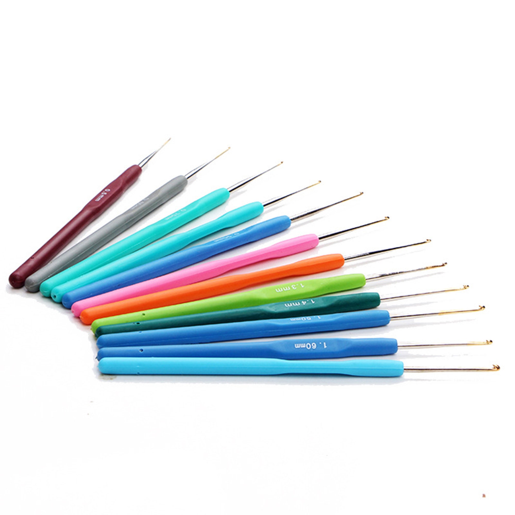 Rubber Handle Crochet Hook Set 0.51.9mm Crochet Hook Set Etsy
