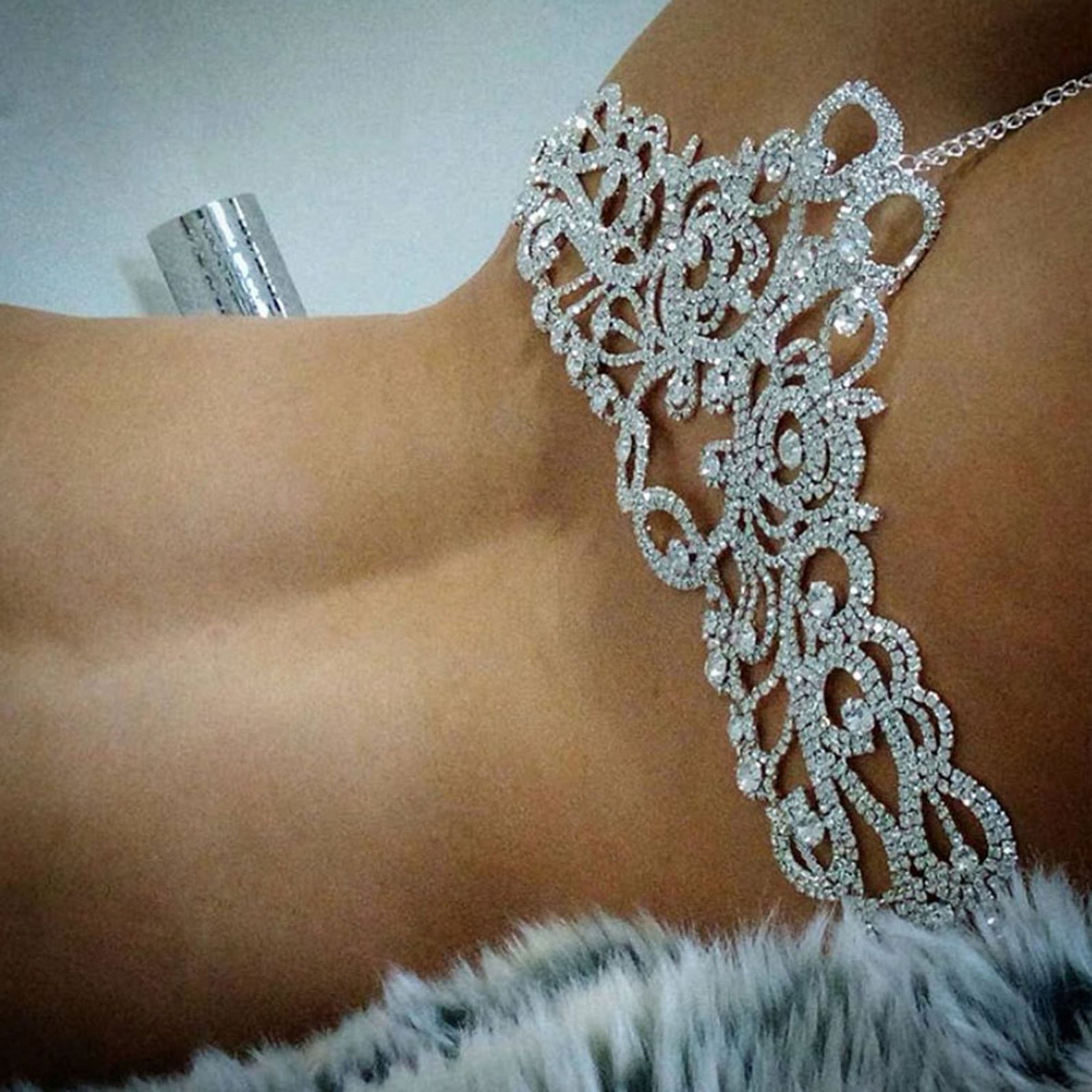 Sexy Body Chain Rhinestone Thong Bikini Jewellery For Women Etsy