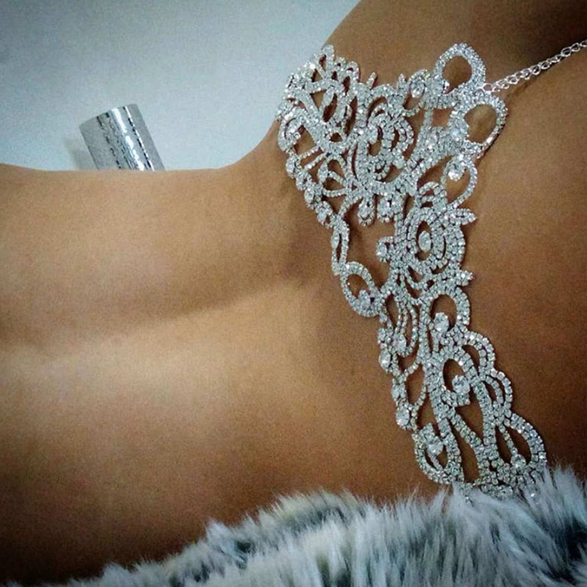 Sexy Body Kette Strass Thong Bikini Schmuck für Frauen Hohl Etsy.de