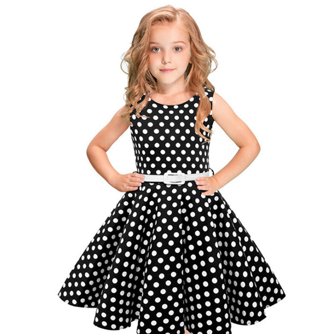 Toddler Girls Polka Dot Ruffle Trim Belted Dress Toddler - Etsy