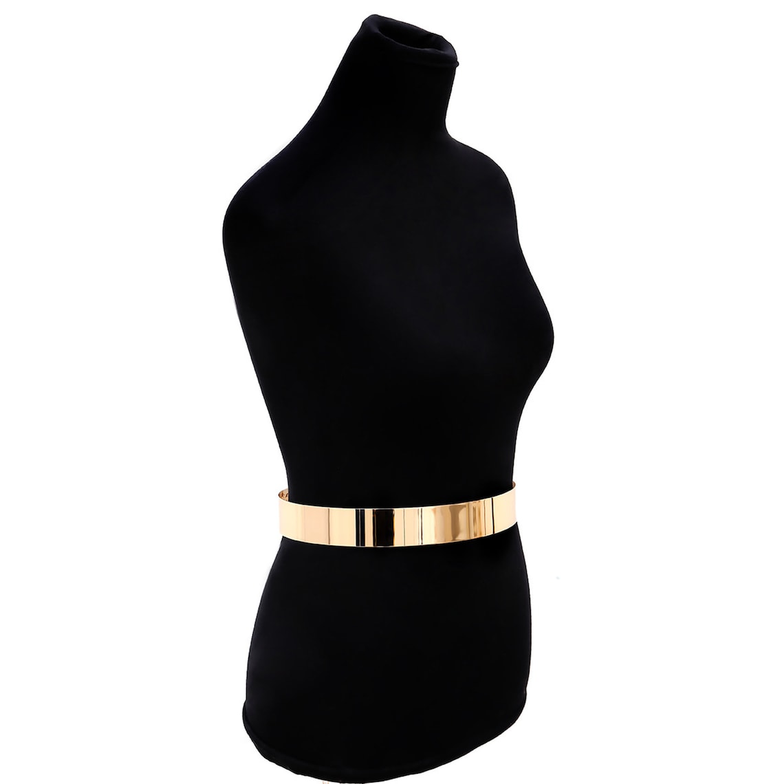 Prasacco Goldgürtel Damen 73cm - Elastischer Metallgürtel Mit Doppelschnalle