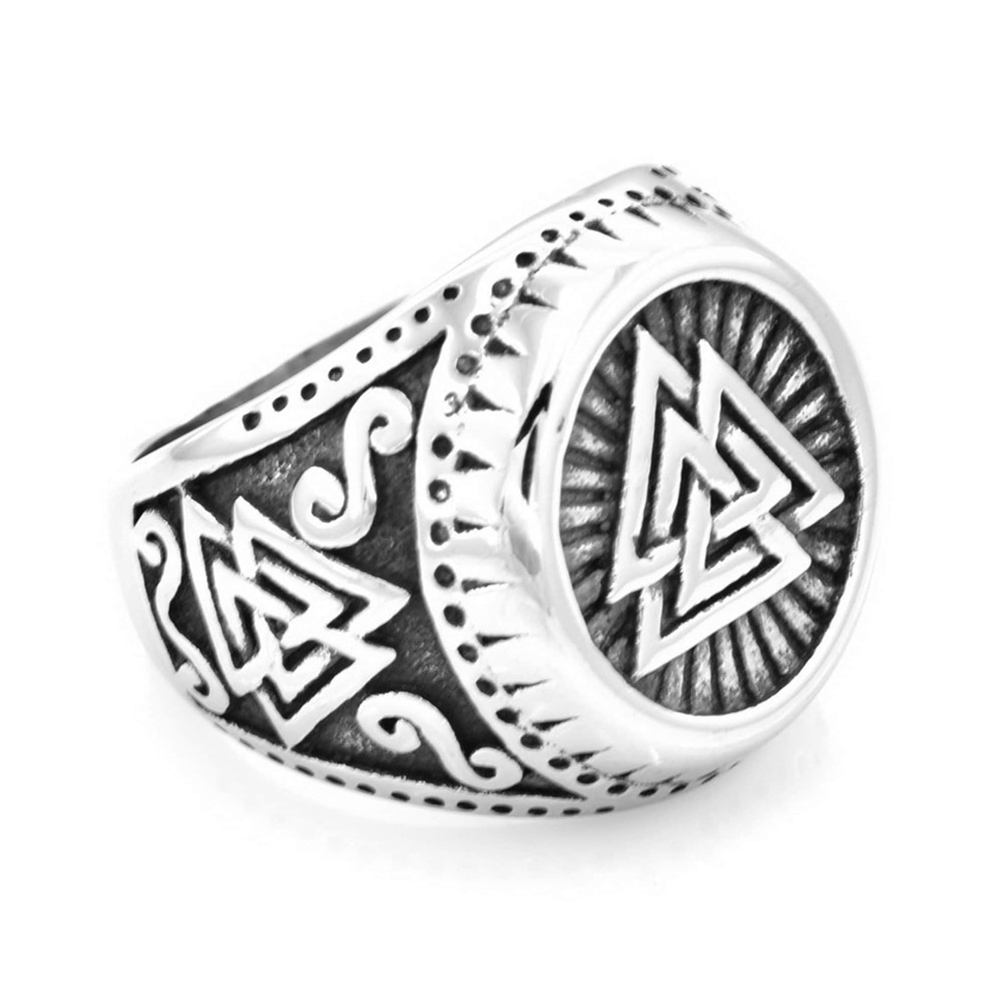 Viking Valknut Rune Ring Celtic Norse Rune Valknut Ring | Etsy