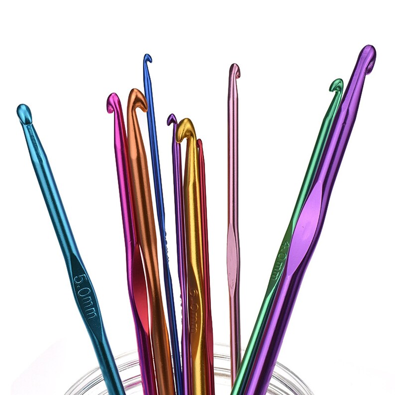22 Piece Crochet Hook Set Crochet Hooks Stainless Steel Etsy