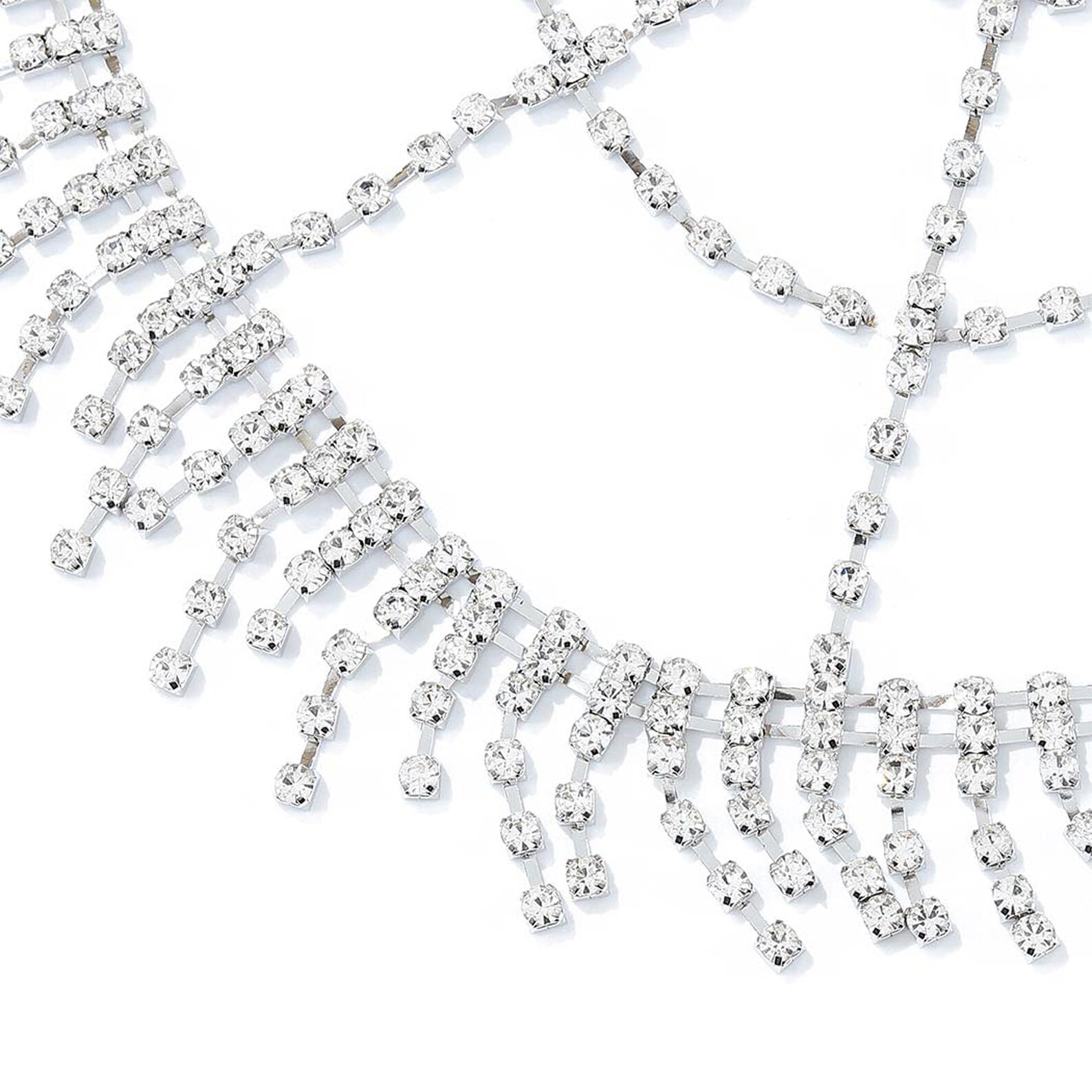 1920s Crystal Rhinestone Tassel Head Chain Flapper Cap Etsy