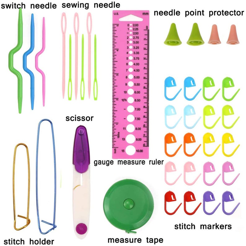 Ergonomic Crochet Hooks Set W Case 9 Pcs Rubbery Handles Hook Etsy