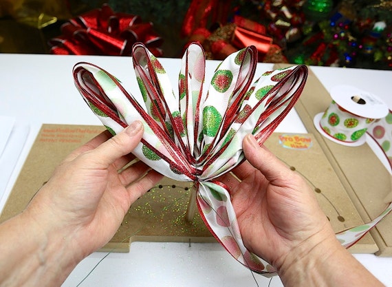 Wooden Bow Maker For Ribbon For Wreaths, Extended Ribbon Bow Maker
