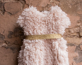 NEW/fancy fluffy dress/ curly winter dress/ lovely winter dress/baby girl dress