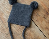 NEW Double knitted cap pom pom cap virgin wool cap 111AW16