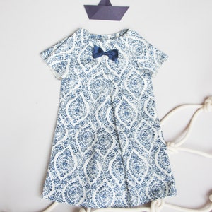 SUMMER SALE!!!!Baroque printed dress/Marine baby girl dress