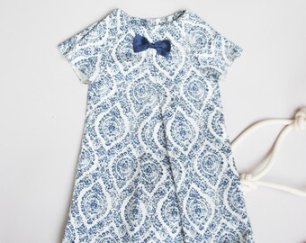 SUMMER SALE!!!!Baroque printed dress/Marine baby girl dress