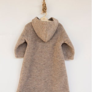 Summer SALE Merino wool baby dress / Woolen hoody dress/ Eskimosa dress imagem 3