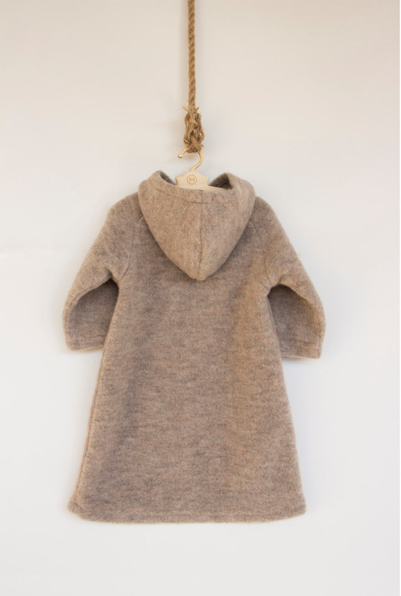 Summer SALE Merino wool baby dress / Woolen hoody dress/ Eskimosa dress imagem 3
