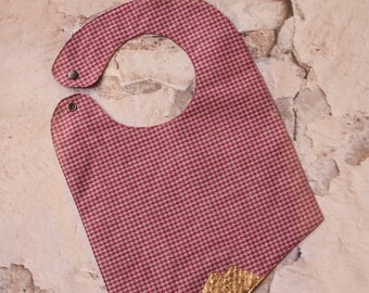 NEW! Baby bib! waterproof bib! waterproof linen bib! bib with golden fox