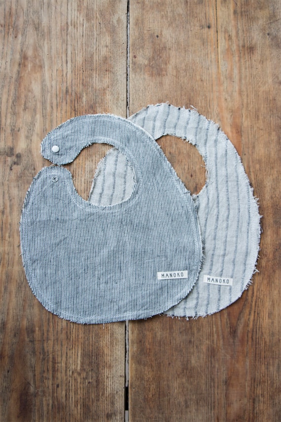 linen baby bibs