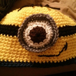 Despicable Me Minion crochet beanie