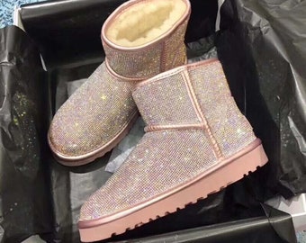 pink ugg style boots