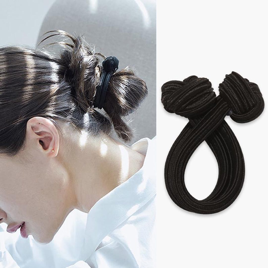 Dolly Hair Tie 030B Galaxy Black - Ponytail Holder Hair Elastic - Etsy