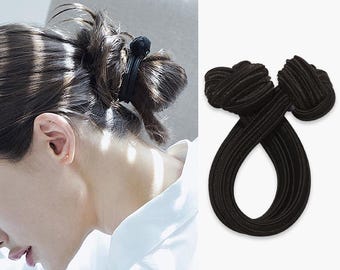 Dolly Hair Tie 030B Galaxy Black - Ponytail Holder Hair Elastic