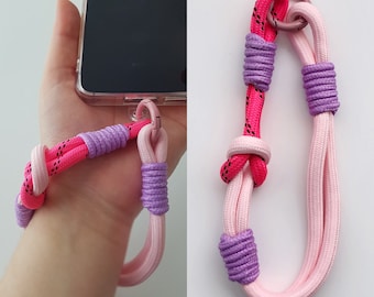 Dollyriem C002, telefoonriem, polskoord, handgemaakte sleutelhanger