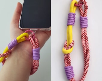 Dollyriem C012, telefoonriem, polskoord, handgemaakte sleutelhanger