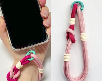 Dollyriem B011, telefoonriem, polskoord, handgemaakte sleutelhanger
