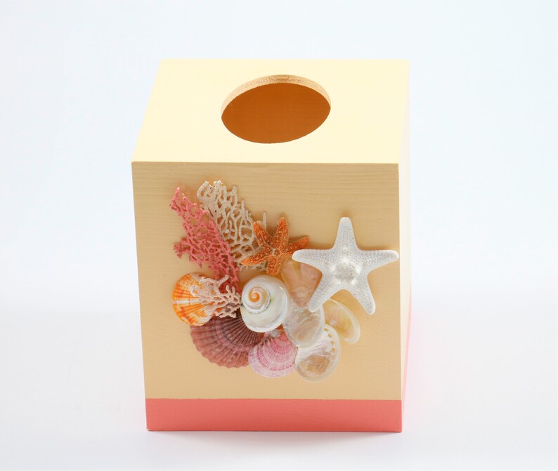 Seashell Tissue Box Cover Beach Decor Shell Tissue Box - Etsy