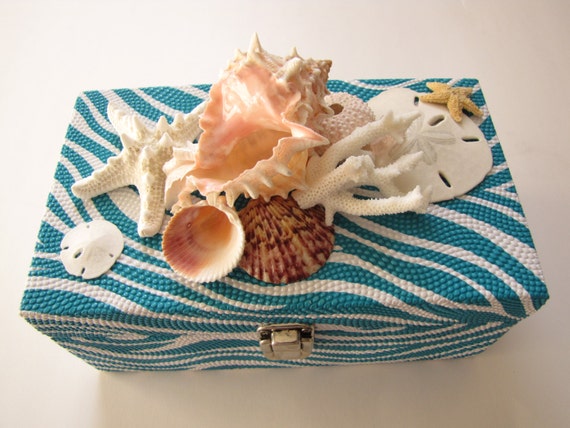 Beach Decor Seashell Box Shell Box Nautical Decor Coastal Etsy