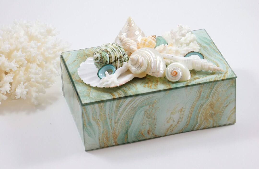 Seashell Box Beach Decor Trinket Box Beach House Decor - Etsy